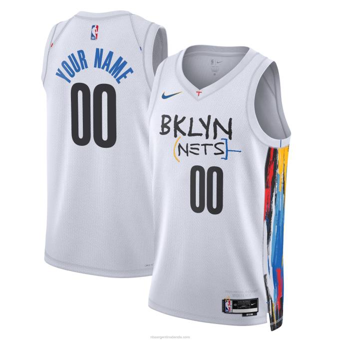 NBA 0F6D275 camiseta personalizada de los brooklyn nets nike blanca swingman