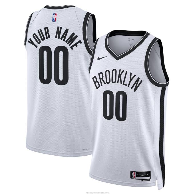 NBA 0F6D7754 camiseta personalizada de los brooklyn nets nike blanca swingman