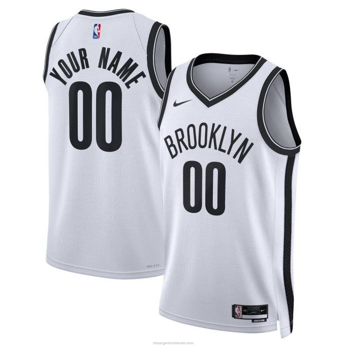 NBA 0F6D7754 camiseta personalizada de los brooklyn nets nike blanca swingman