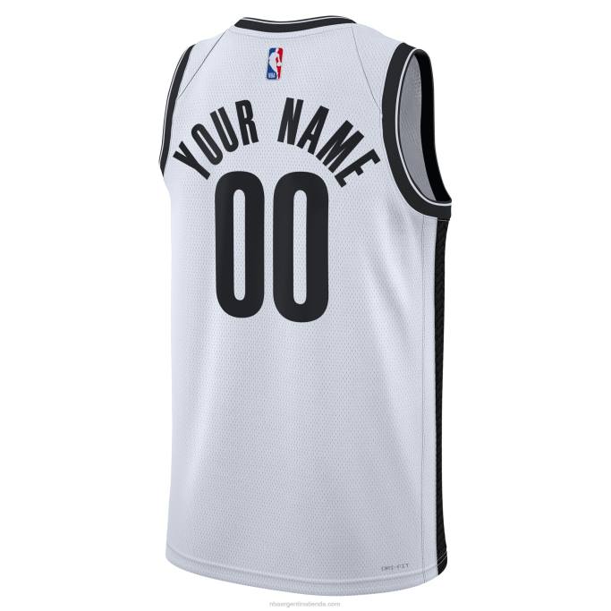 NBA 0F6D7754 camiseta personalizada de los brooklyn nets nike blanca swingman