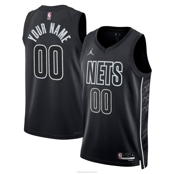 NBA 0F6D904 camiseta personalizada de los brooklyn nets jordan brand negro swingman