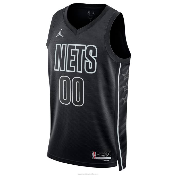 NBA 0F6D904 camiseta personalizada de los brooklyn nets jordan brand negro swingman