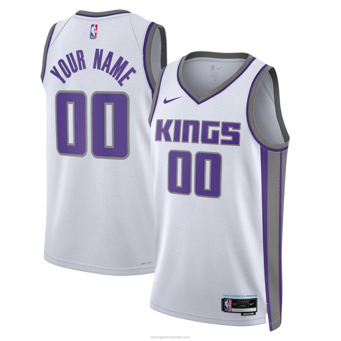 NBA 0F6D1225 Camiseta blanca personalizada Sacramento Kings Nike Swingman
