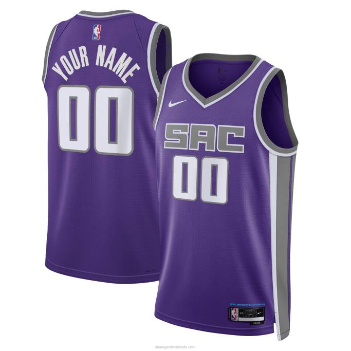NBA 0F6D2088 Sacramento Kings Nike púrpura Swingman camiseta personalizada