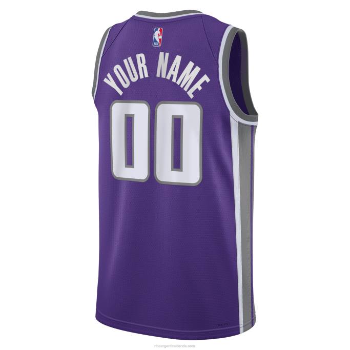 NBA 0F6D2088 Sacramento Kings Nike púrpura Swingman camiseta personalizada