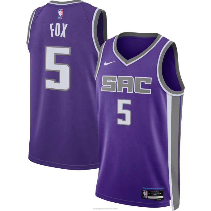 NBA 0F6D34 Camiseta Sacramento Kings De'aaron Fox Nike Swingman Púrpura