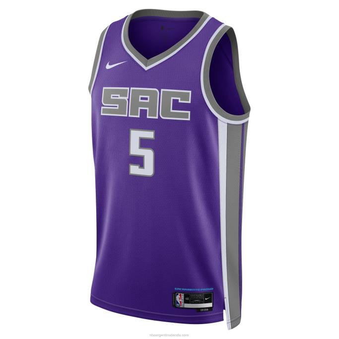 NBA 0F6D34 Camiseta Sacramento Kings De'aaron Fox Nike Swingman Púrpura