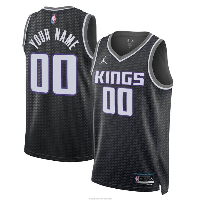 NBA 0F6D633 Camiseta personalizada Sacramento Kings Jordan Brand Black Swingman