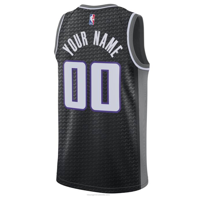 NBA 0F6D633 Camiseta personalizada Sacramento Kings Jordan Brand Black Swingman