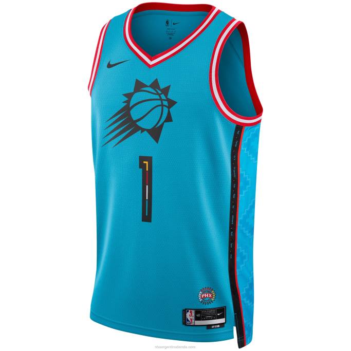 NBA 0F6D114 camiseta nike swingman phoenix suns devin booker turquesa