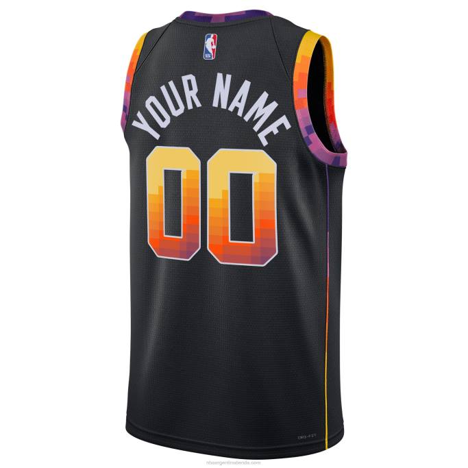 NBA 0F6D143 Camiseta personalizada Phoenix Suns Jordan Brand Black Swingman
